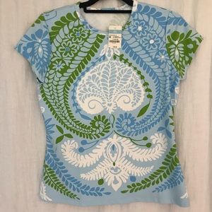 NWT J. McLaughlin Signature Print Tee